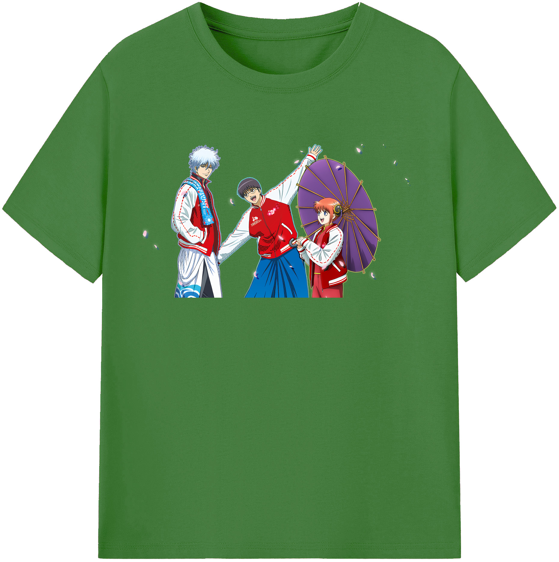 （画像用） ぎんたま 坂田銀時（さかたぎんとき） 神楽 志村新八（しむら しんぱち） GINTAMA Sakata Gintoki Kagura Shimura Shinpachi レディースカジュアルプリントTシャツ（綿100％）